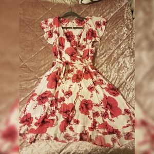 Free People Floral Wrap Dress